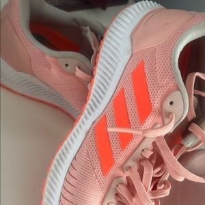 Adidas Coral and Neon Orange Running Shoes